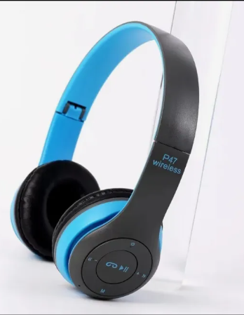 P47 Wireless Gaming Headphone Bluetooth Headset Foldable Headband Handsfree with Calling Function/Aux Line TF Card MP3 Player Headphone (Multi)