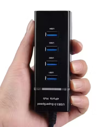 Extension 4 Ports USB 3.0 Hub HighSpeed for Laptop/Notebook/PC/Mobiles/Tablets, iPhone/Ipads, Computers, MP3 Players
