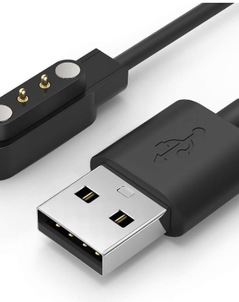 Smartwatch charger cable for Boat Xtend,boat storm, W26 W26+ W26m W55+, Noise ColorFit Pulse, Colorfit Ultra/Ultra 2, All 2 Pin Watch (Cable Only